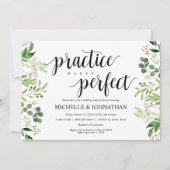 Greenery Rustic Wedding Rehearsal Dinner Invites Kaart (Voorkant)
