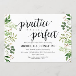 Greenery Rustic Wedding Rehearsal Dinner Invites Kaart