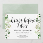 Greenery Rustic Wedding Rehearsal Dinner Invites Kaart (Voorkant / Achterkant)