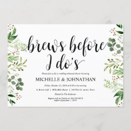 Greenery Rustic Wedding Rehearsal Dinner Invites Kaart