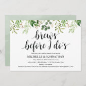 Greenery Rustic Wedding Rehearsal Dinner Invites Kaart (Voorkant / Achterkant)