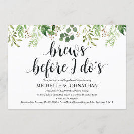 Greenery Rustic Wedding Rehearsal Dinner Invites Kaart