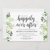 Greenery Rustic Wedding Repetitie Diner Uitnodigt Kaart (Voorkant)