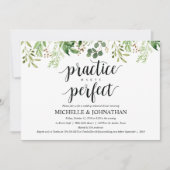 Greenery Rustic Wedding Repetitie Diner Uitnodigt Kaart (Voorkant)