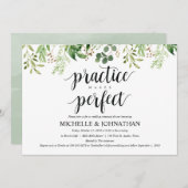 Greenery Rustic Wedding Repetitie Diner Uitnodigt Kaart (Voorkant / Achterkant)