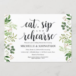 Greenery Rustic Wedding Repetitie Diner Uitnodigt Kaart