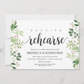 Greenery Rustic Wedding Repetitie Diner Uitnodigt Kaart (Voorkant)