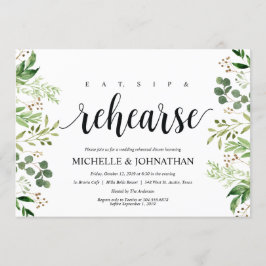 Greenery Rustic Wedding Repetitie Diner Uitnodigt Kaart
