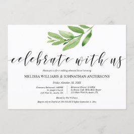 Greenery Rustic Wedding repetitie en diner Kaart