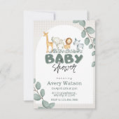 Greenery Safari Baby shower Invitation Kaart (Voorkant)
