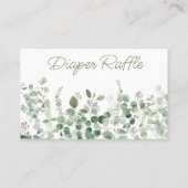 Greenery Safari Baby shower Luier Raffle Insert Visitekaartje (Achterkant)