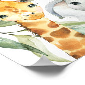 Greenery Safari Baby shower Welkom Poster (Hoek)