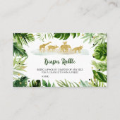 Greenery Safari Oerwoud Baby shower Visitekaartje (Voorkant)