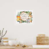 Greenery Safari Oerwoud Wilde Dieren Baby Welkom Poster (Keuken)