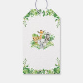 Greenery Safari Oerwouden Baby shower Cadeaulabel (Achterkant)