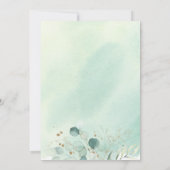 Greenery Sage en Gold Oh Baby Baby shower Kaart (Achterkant)