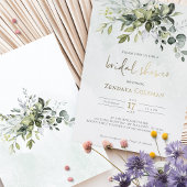 Greenery Sage Green Bridal Shower Folie Uitnodiging