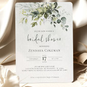 Greenery Sage Green Bridal Shower Kaart