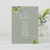 Greenery Sage Green Zitplan Tafelnummer (Staand voorkant)