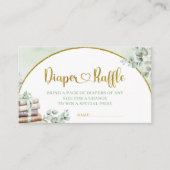 Greenery Sage Storybook Baby shower Luier Raffle Informatiekaartje (Voorkant)
