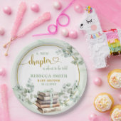 Greenery Sage Storybook Baby shower Papier Bord (Feest)