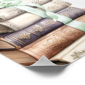 Greenery Sage Storybook Baby shower Welkomstbord Poster (Hoek)