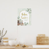 Greenery Sage Storybook Baby zijn zoet Poster (Keuken)