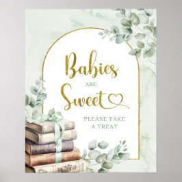 Greenery Sage Storybook Baby zijn zoet Poster