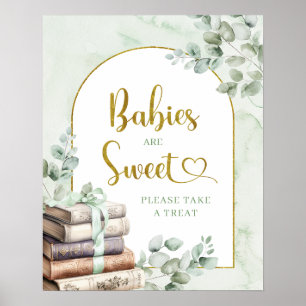 Greenery Sage Storybook Baby zijn zoet Poster