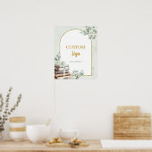 Greenery Sage Storybook Custom Sign Poster (Keuken)