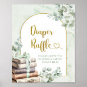 Greenery Sage Storybook Luier Raffle Poster (Voorkant)