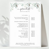 Greenery Salon Preisliste Poster