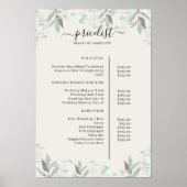 Greenery Salon Price List Poster (Voorkant)