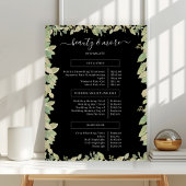 Greenery Salon Price List Poster