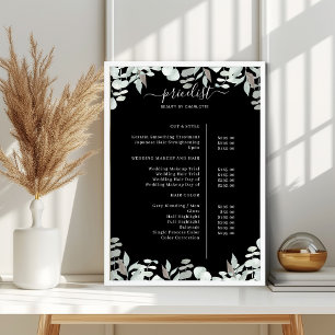 Greenery Salon Price List Poster