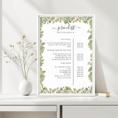 Greenery Salon Price List Poster