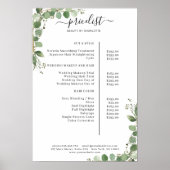 Greenery Salon Price List Poster (Voorkant)