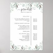 Greenery Salon Price List Poster (Voorkant)