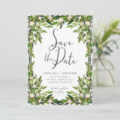 Greenery Save the Date Card (Staand voorkant)