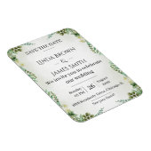 Greenery Save the Date Wedding Invitation - Elegan Magneet (Rechterzijde)