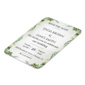 Greenery Save the Date Wedding Invitation - Elegan Magneet (Linkerzijde)