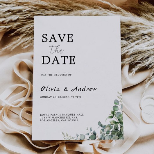 Greenery Save The Date Wedding Kaart