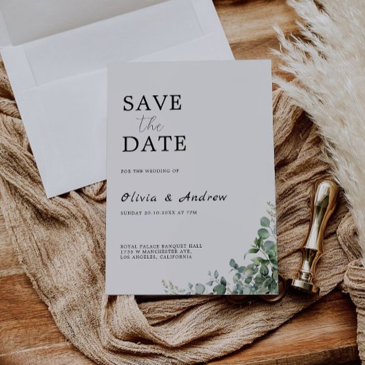 Greenery Save The Date Wedding Kaart