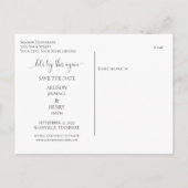 Greenery Script De datum wijzigen De datum opslaan Aankondigingskaart (Achterkant)