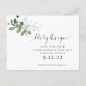 Greenery Script De datum wijzigen De datum opslaan Aankondigingskaart (Voorkant)