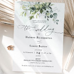 Greenery Script Minimalist Wedding Invitation Kaart<br><div class="desc">Uitnodiging tot het huwelijk met Eucalyptus Greenery . Bewerk eenvoudig tekst, lettertype, lettergrootte, lettertypekleur, regel- en tekstspatiëring, achtergrond en meer rechts in uw browser! U kunt alles aanpassen om uw gebeurtenisregeling aan te passen. Terwijl de fundamenten van het ontwerp voor u zijn gecreëerd, kunt u het verbeteren met een aanraking...</div>