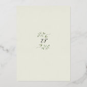 Greenery Script Monogram Bridesmaids Luncheon Foli Folie Uitnodiging (Achterkant)