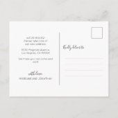 Greenery Script Ons nieuwe adres We zijn verhuisd Aankondigingskaart (Achterkant)