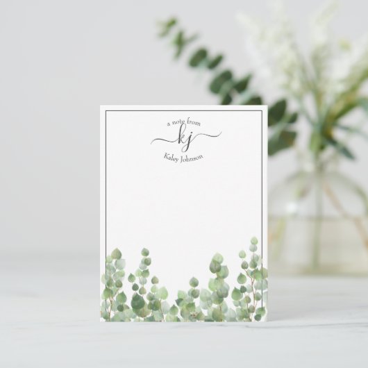 Greenery Script | Van het bureau van de Kaart van (Staand voorkant)