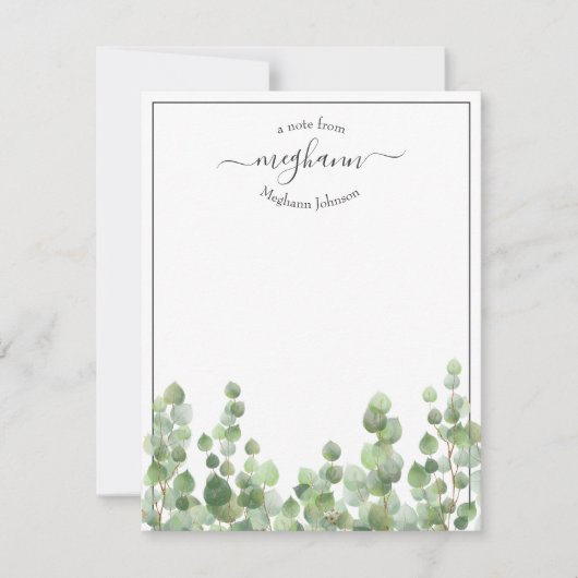 Greenery Script | Van het bureau van de Kaart van  (Voorkant)